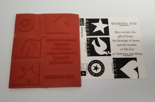 Stampin' Up Rubber Stamp Kit Wishing you Hope Peace Love Christmas - Picture 3 of 12