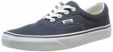 Vans U Era Navy White Canvas Unisex Skate Trainers Shoes