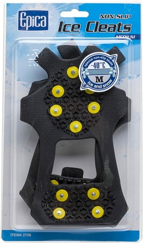 Over-Shoe Ice Snow Steel Spike Safety Cleats Prevent Slip Fall Men Large 8-11" - Picture 2 of 3