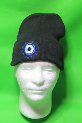 No Bad Vibes Only Funny Slogan Embroidered Beanie Hat Winter Autumn Cap