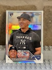 2023 Topps Chrome Baseball OSWALD PERAZA RC No. 132 IMAGE VARIATION (173) SP! NY