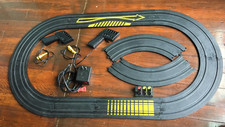 INCOMPLETE Racing Tyco Slot Car Track With Car frame, controllers, power cord