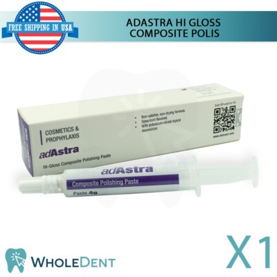 Adastra Hi-Gloss Composite Polishing Paste Syringe 4g Dental Spearmint Material