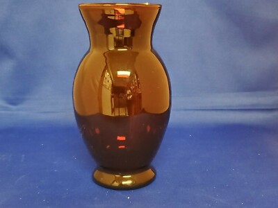 Vtg Royal Ruby Red Glass Coolidge Vase Anchor Hocking 6 5/8'' Depression Glass