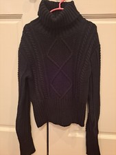 Nine West Girls Turtleneck Sweater Size Small Heavy Black EUC