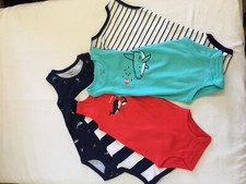 New Carter's 5 Pack Animal Bodysuits Baby Boy many sizes