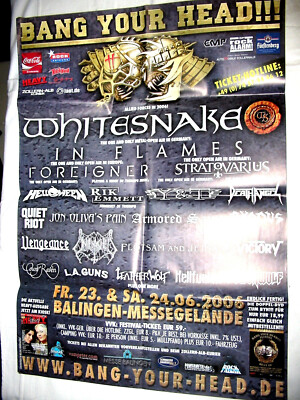 BANG YOUR HEAD FESTIVAL 2006 - DIN A1 Poster G - gefaltet  folded - Sammlerstück