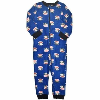 New Paul Frank Licensed Warm Fleece Zip up Pyjamas PJs Sleepwear Boys 4-7 Blue