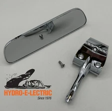 Chrome Interior RearView Mirror & Bracket Set for 1965-1966 Impala Convertible