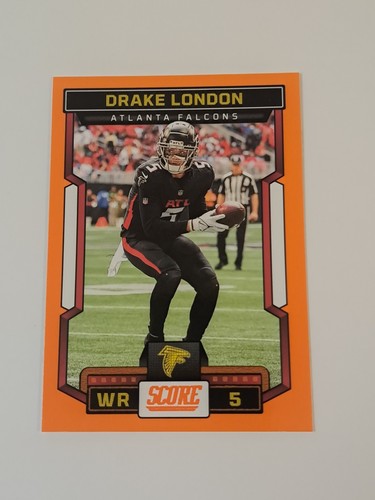 Drake London 2023 Score football Orange parallel #37 Atlanta Falcons - Picture 3 of 6