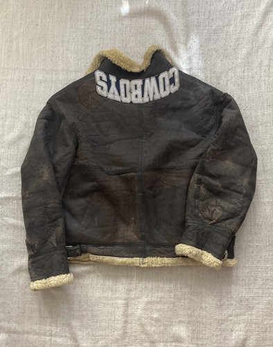 Vintage Type D-3 Shearling Aviator Jacket – USAF Style – Sheepskin - 'COWBOYS' - Bild 5 von 5