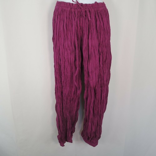 Harem Pants | Cuffed | Mull Cotton | Coverup | Summer | Handmade | L-XL | Mauve - Picture 2 of 4