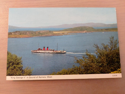 Postkarte Passagierschiff König George V  Sound Kerrera Oban ungel_1