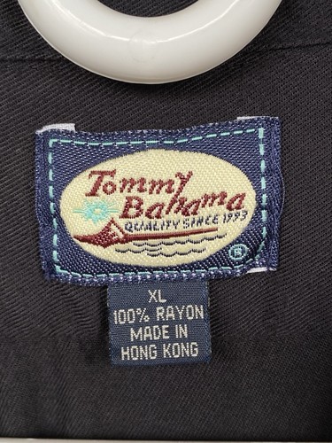 Tommy Bahama Bar None Martini Glass Embroidered Button Up Black Shirt Size XL - Picture 9 of 21