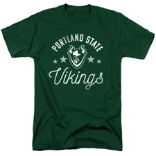 Portland State University Adult T-Shirt Vikings, Hunter Green, S-3XL