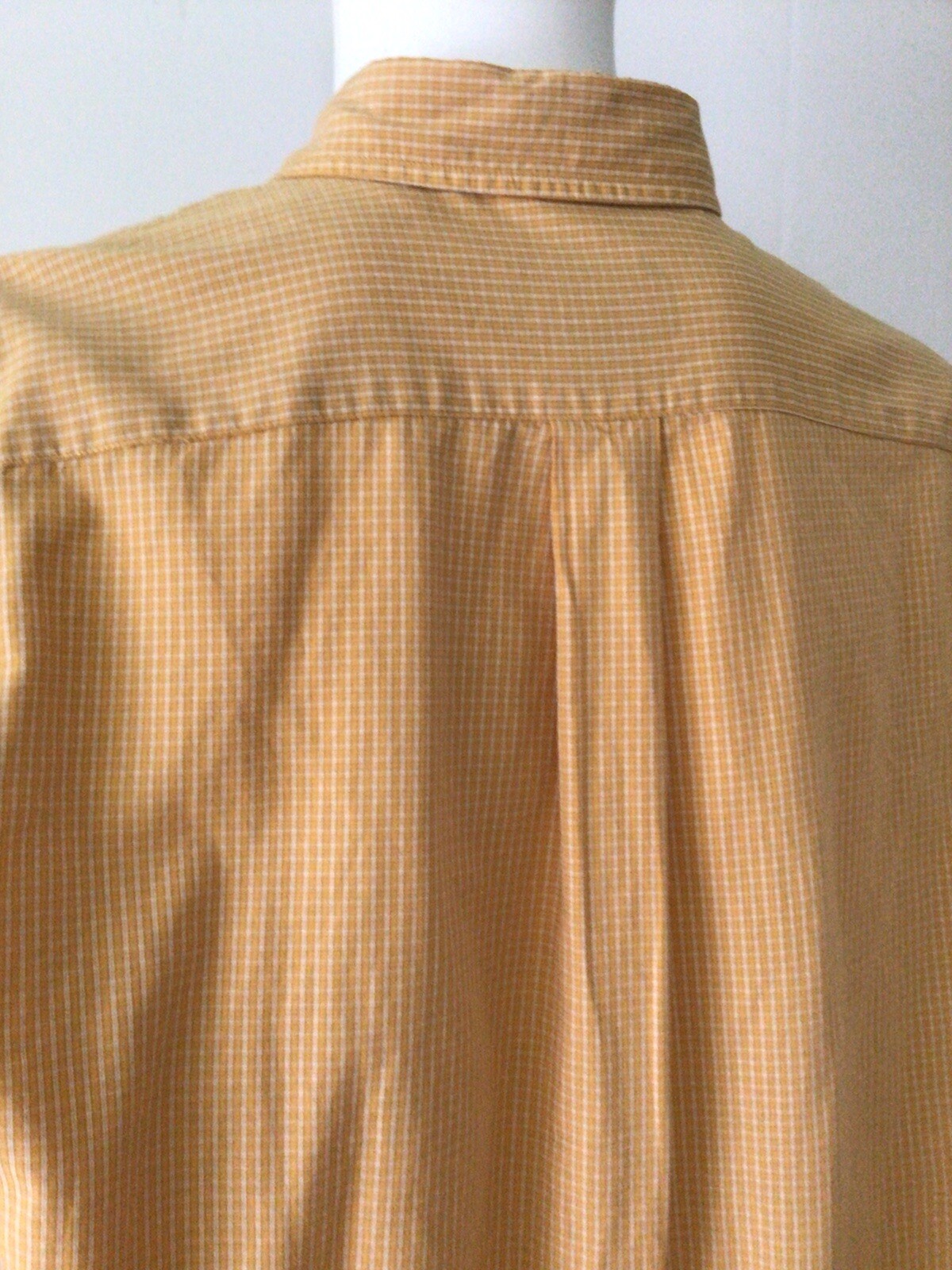 EDDIE BAUER Gold Small Check Pattern Button Down … - image 4