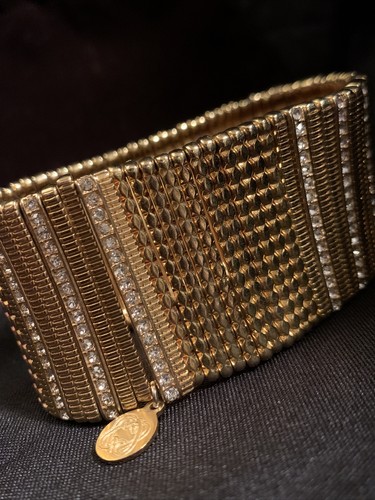 QVC Goldtone Golden Crystal Accent 8" Bracelet Shoshanna Designer - Picture 4 of 6