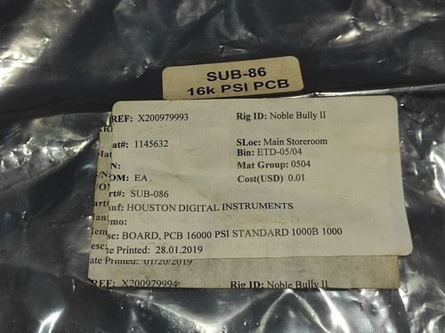 HDI SUB-086 PCB 16000 PSI Standard 1000B Houston Digital Instrument HDI202 Rev C - 第 3/4 張圖片