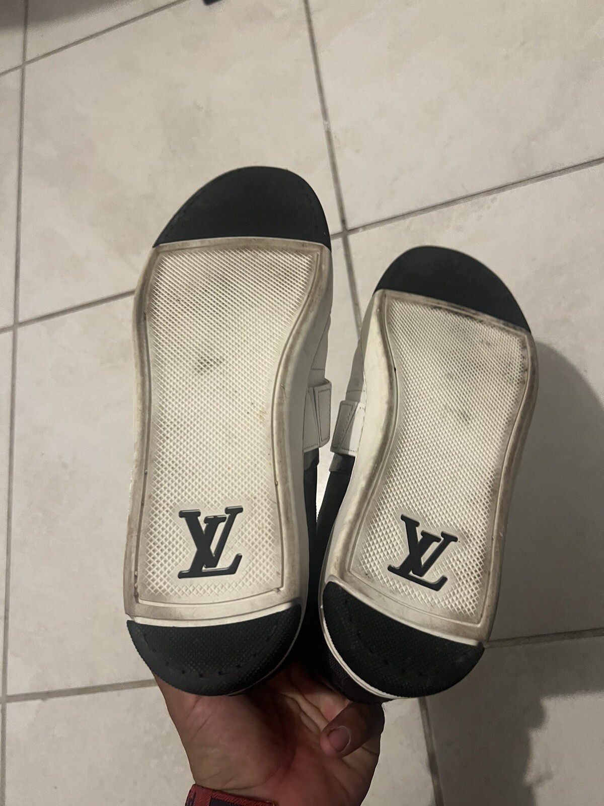 LOUIS VUITTON Men's Black White Damier Graphite Shoes… Gem