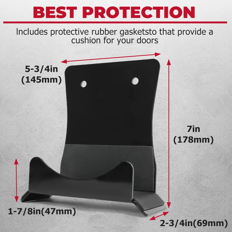 Perchas de almacenamiento de puerta de montaje en pared de 65 lb para Jeep Wrangler 1956-2024 TJ JK JL JT Foto 2 de 4