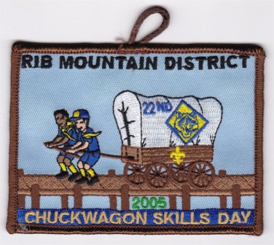 BOY SCOUT PATCH - SAMOSET COUNCIL - RIB MT. DIST - 2005 CHUCKWAGON - 22ND ANNUAL