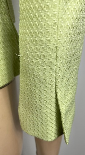 Vintage Talbots Petites Green Boucle Skirt Suit - Size 8 - Picture 5 of 12