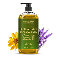 Arnica Massage Oil for Sore Muscles   Lavender  Chamomile, Fast-Absorbing, 8 Fl