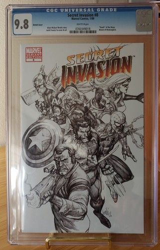 Secret Invasion #8 Variant 1:75 Leinil Francis Yu/ 1st Dark Illuminati CGC 9.8
