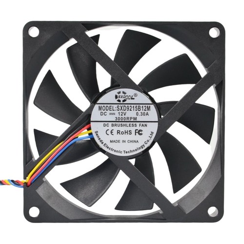Ultra-Thin Silent DC Brushless Cooling Fan 92x92x15mm with PWM, Dual Ball Fan - Picture 8 of 11