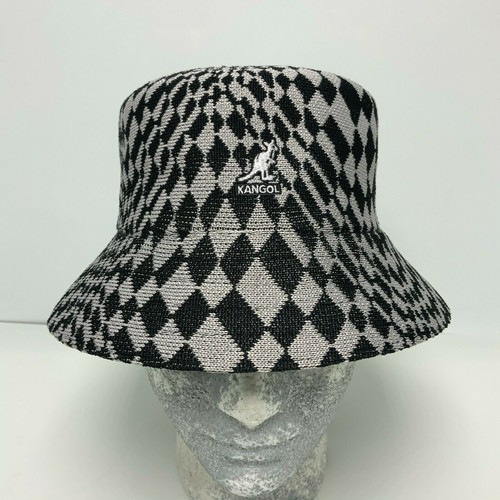 Men's Kangol Warped Black Grey Check 