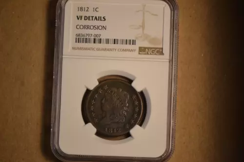 1812 Classic Head Large Cent- NGC VF Details. Corrosion.  Nice Looking Coin!