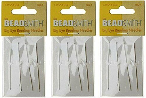 Value Pack -12 BeadSmith Big Eye / Big Eye Needles 2.125 BSNDBE01B-3PCK - Picture 1 of 3
