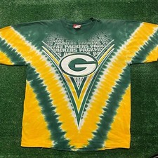 Vintage 90s Green Bay Packers Shirt NFL Football Logo Tie Dye Single Stitch Tee