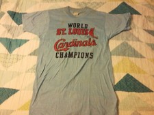 New Vintage St. Louis Cardinals (1982) World Series Champions T Shirt Size Large