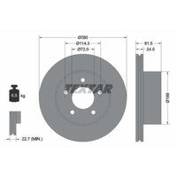 Textar 2X Bremsscheibe Vorne Ø280 Mm FüR Jeep Wrangler Ii Tj 4.0 2.5 Grand
