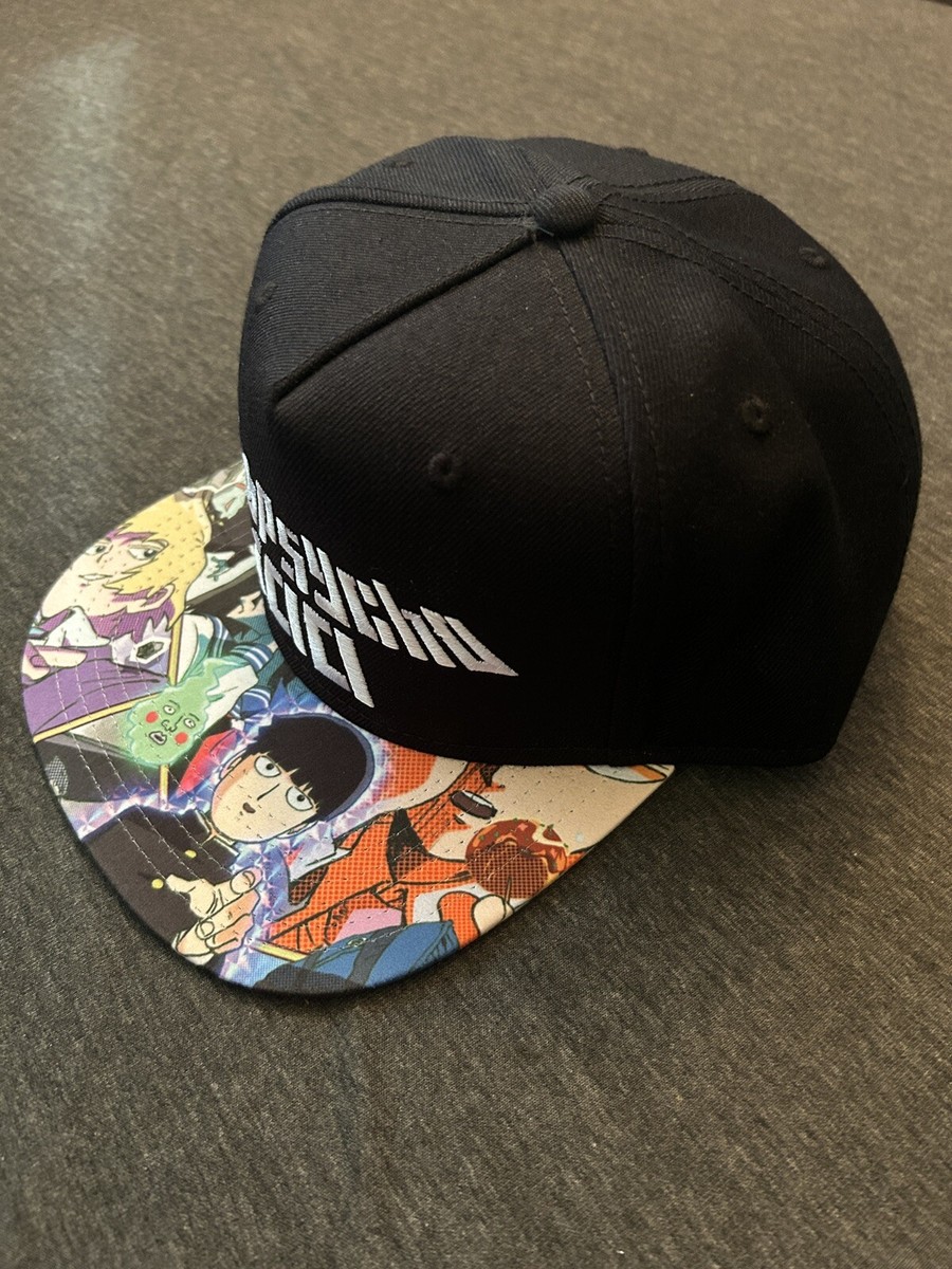 MOB PSYCHO 100 SHIEGO SNAPBACK HAT OSFM ADJUSTABLE ANIME BLACK | eBay