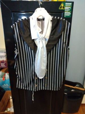 Mens halloween costume Large, Piece Western Gambler Strip