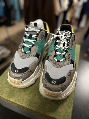 45EU/12US Gucci Balenciaga Triple S The Hacker Project Sneakers