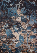 Turkish Floral Brown 4x6 ft Transitional Rug Soft Pile Carpet