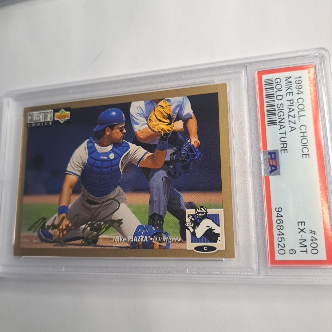 1994 Upper Deck Collectors Choice Gold Signature Mike Piazza PSA 6 Fresh Slab
