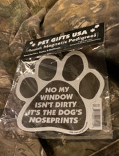 NO MY WINDOW ISN  S DIRTY IT  S THE DOG  S NOSEPRINTS - Paw Magnet for Car