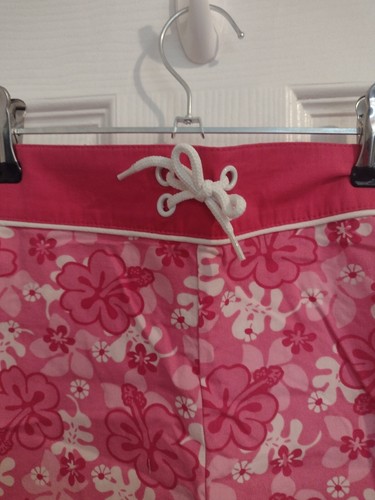 Disney Store Ariel Hawaiian Themed Y2K Girls Crop Pants L Size L 10/12 Floral - Picture 7 of 7