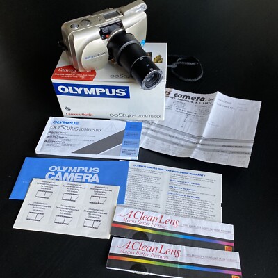 Olympus Stylus Zoom 115 DLX 35mm Point Shoot Film Camera Box