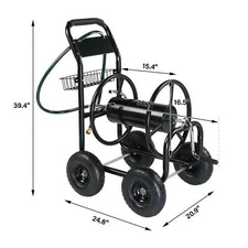 LEADZM Water Hose Reel Cart Outdoor Heavy Duty Yard Planting