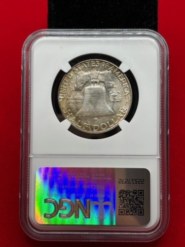 1957-D US Mint Benjamin Franklin .50c NGC MS64 - Foto 4 di 4