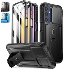 For Galaxy A55 A35 A25 A15 Case Poetic Kickstand Built in Screen Camera Cover