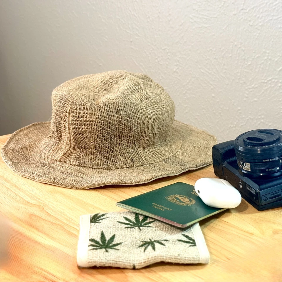 Sombrero para el Sol Cáñamo Natural Hippie Festival Sombrero Unisex Playa Sol Sombreros Hecho a Mano Sombrero para el Sol Foto 2 de 4