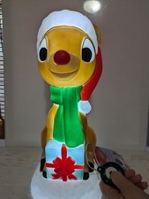 Gemmy Rudolph the Red Nosed Reindeer lighted decor 14" NWT battery operated 3AA