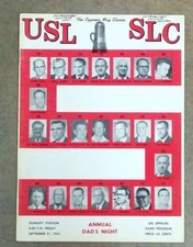 SOUTHEASTERN LOUISIANA @ SOUTHWESTERN (LA) COLLEGE FOOTBALL PROGRAM - 1962 - EX