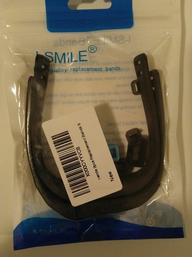 Fit Bit I-SMILE 2 PIECE REPLACEMENT BANDS S BLACK New Sealed - Picture 4 of 4